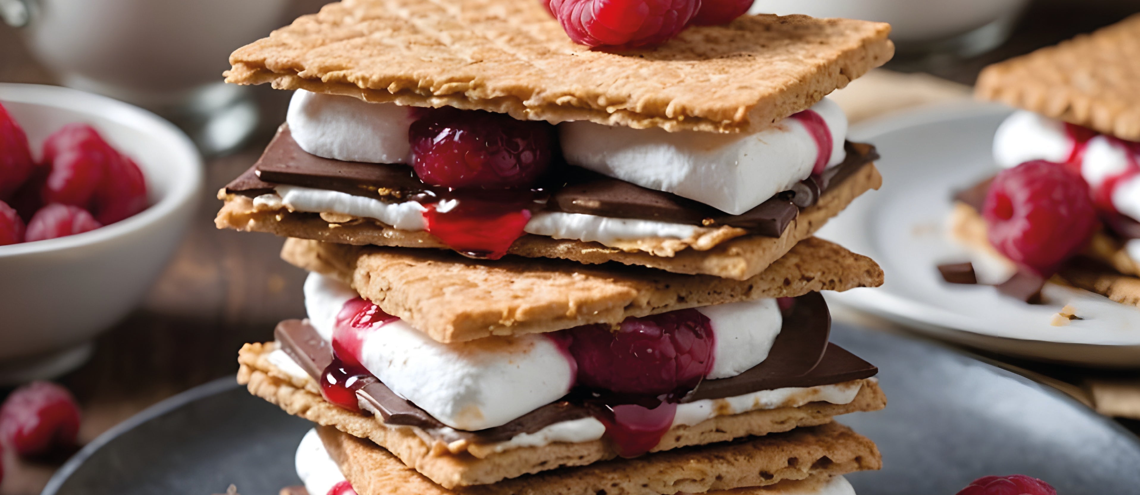 Raspberry S'mores & Ice Cream