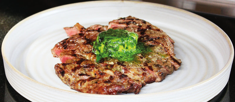 Ribeye with Wild Garlic Butter