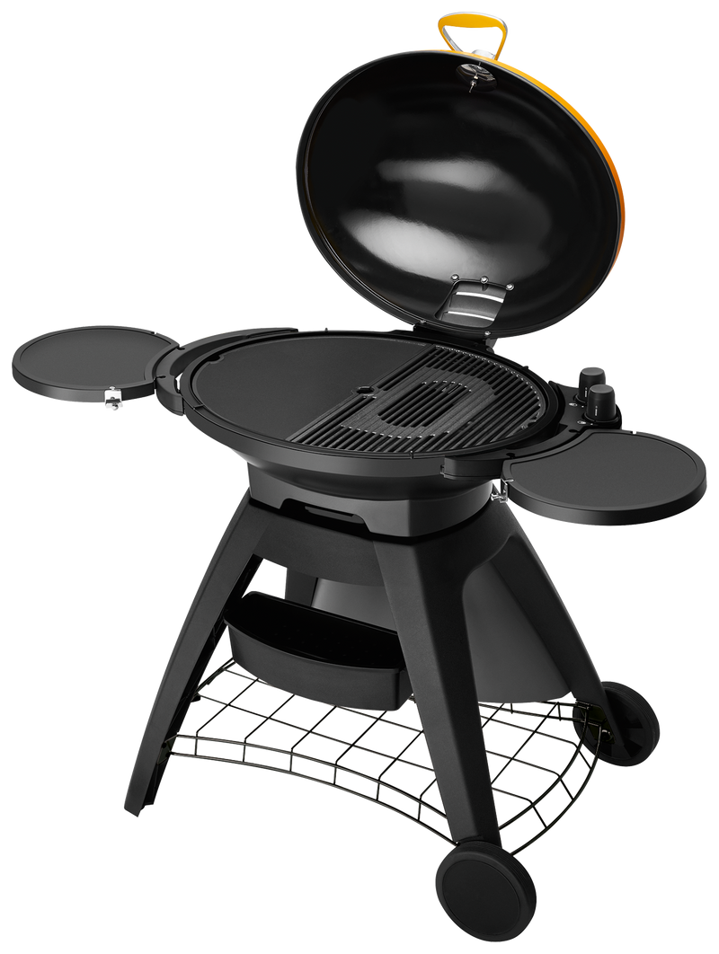 Bigg Bugg 2 Burner BBQ & Trolley - Amber Enamel
