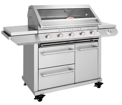 7000 Series Classic 5 Burner BBQ & Side Burner Trolley