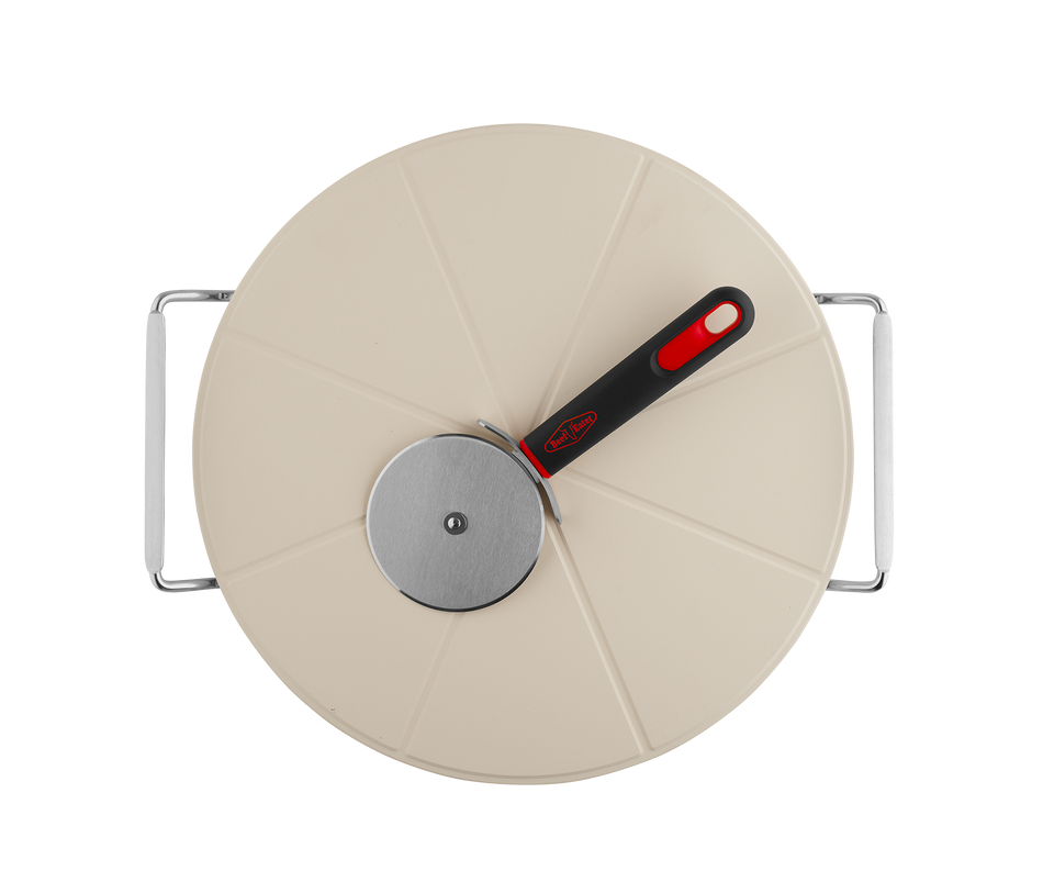 Pizza Pack (3 Piece Set) Round Pizza Stone, Stand & Pizza Cutter