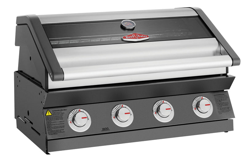 4 Burner Gas BBQ Grill with Piezo Ignition, Built-In Thermometer